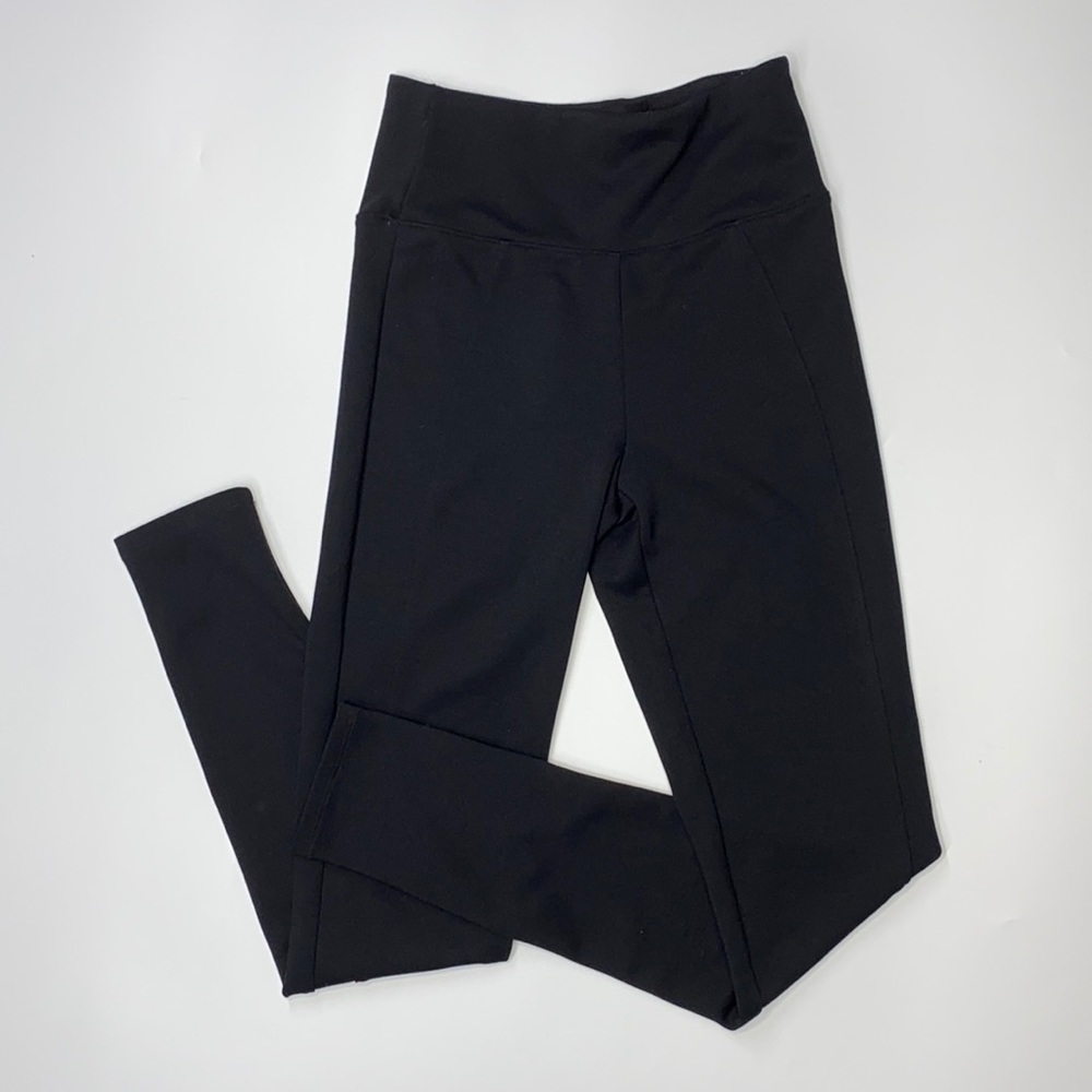 Assets By Spanx Fl4915 Ponte Shaping Leggings Size Small Black